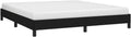 Stabiles schwarzes Stoff-Doppelbett mit Stuetzfuessen und vollwertigem Lattenrost, modern gepolstertes Schlafzimmermoebel 160 x 200 cm