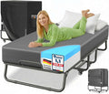 Platzsparendes klappbares Gaestebett mit Memory-Schaum-Matratze und Laufrollen, flexibel nutzbar 200 x 90 cm
