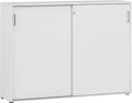 Hellgrauer stabiler Raumteiler als flexibler Sichtschutz, modernes Trennmoebel mit den Massen 160,2 x 41 x 119,4 cm