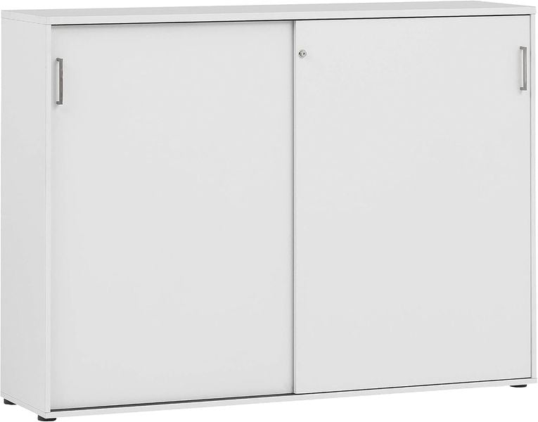 Hellgrauer stabiler Raumteiler als flexibler Sichtschutz, modernes Trennmoebel mit den Massen 160,2 x 41 x 119,4 cm