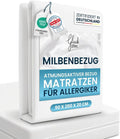 Deutsch zertifizierter antiallergischer Milbenschutz-Matratzenbezug, lueckenloser Encasing Schutz fuer Allergiker 90 x 200 x 20 cm